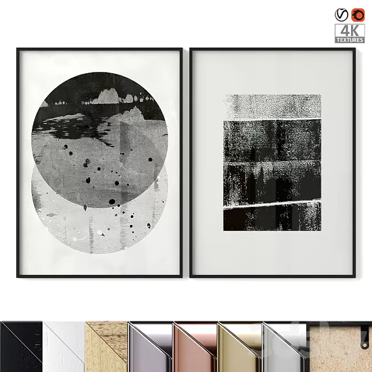 Abstract Pair Posters 08 3D Model