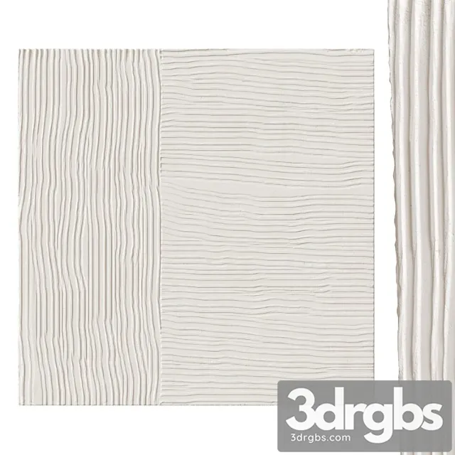 Abstract plaster painting 2 3D Model Free