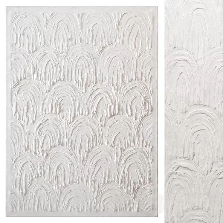 Abstract plaster painting 3D Model Free