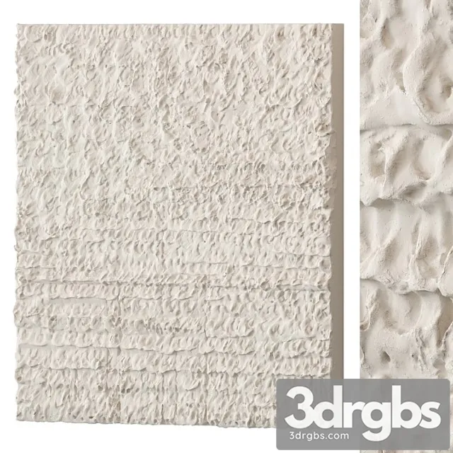 Abstract plaster painting 3D Model Free