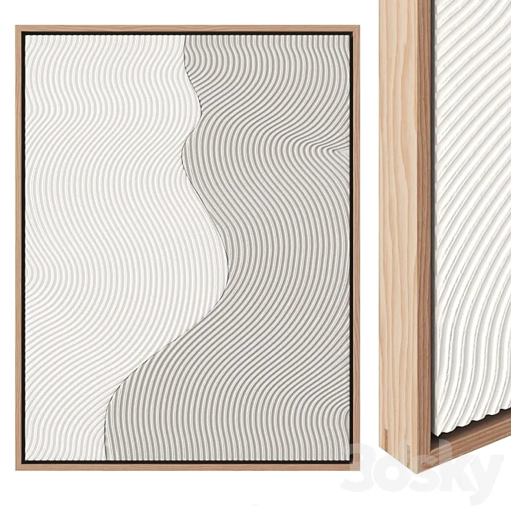 Abstract plaster painting 3D Model Free Download