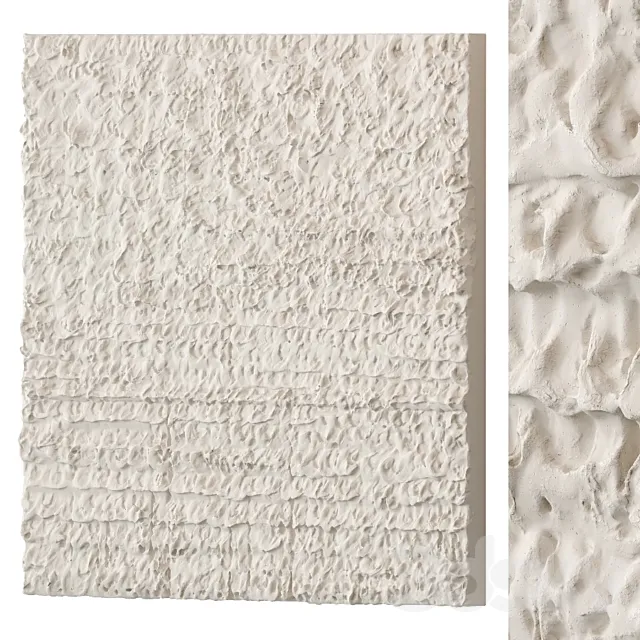 Abstract plaster painting 3DModel