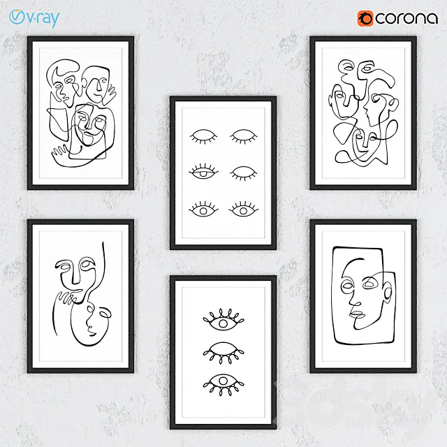 Abstract portraits. 3DModel