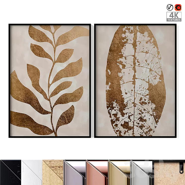 Abstract posters 3D Model