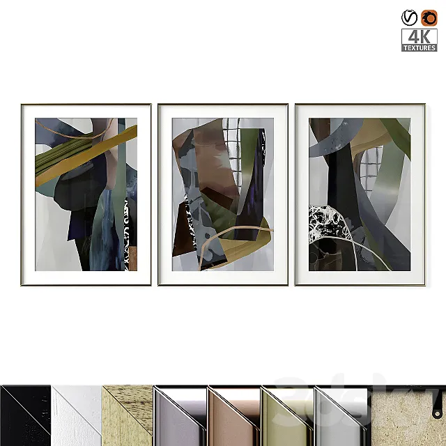 Abstract Posters Set 10 3D Model