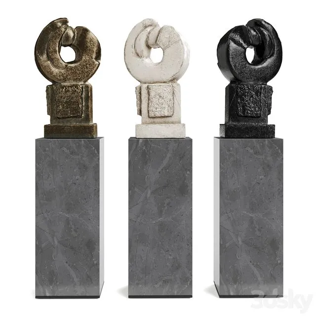 Abstract Ring sculpture 3D Model