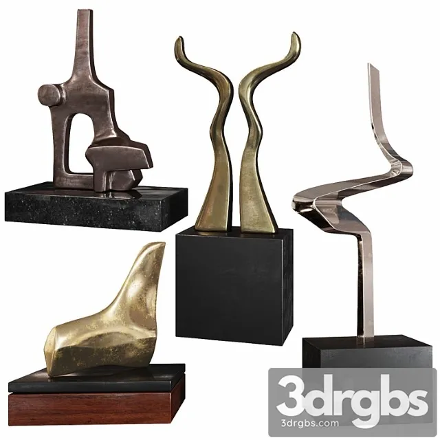 Abstract sculptures set by burlini varga Free Download