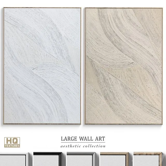 Abstract Textural Plaster Wall Art C 364 3D Model