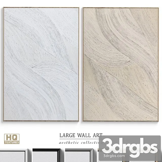 Abstract textural plaster wall art c-364 3D Model Free