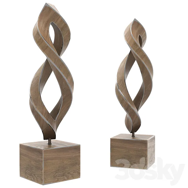 Abstract twist sculpture 3D Model