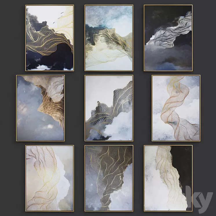 Abstract wall arts 3D Model