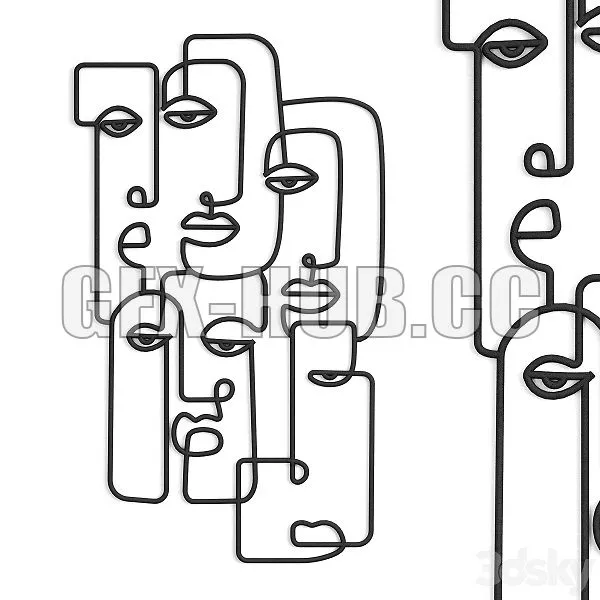 Abstract Wall Decor 030 3D Model