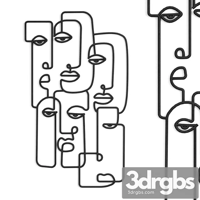 Abstract Wall Decor 030 3D Model Free