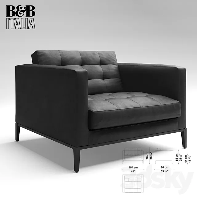 ac lounge b & b italia 3D Model