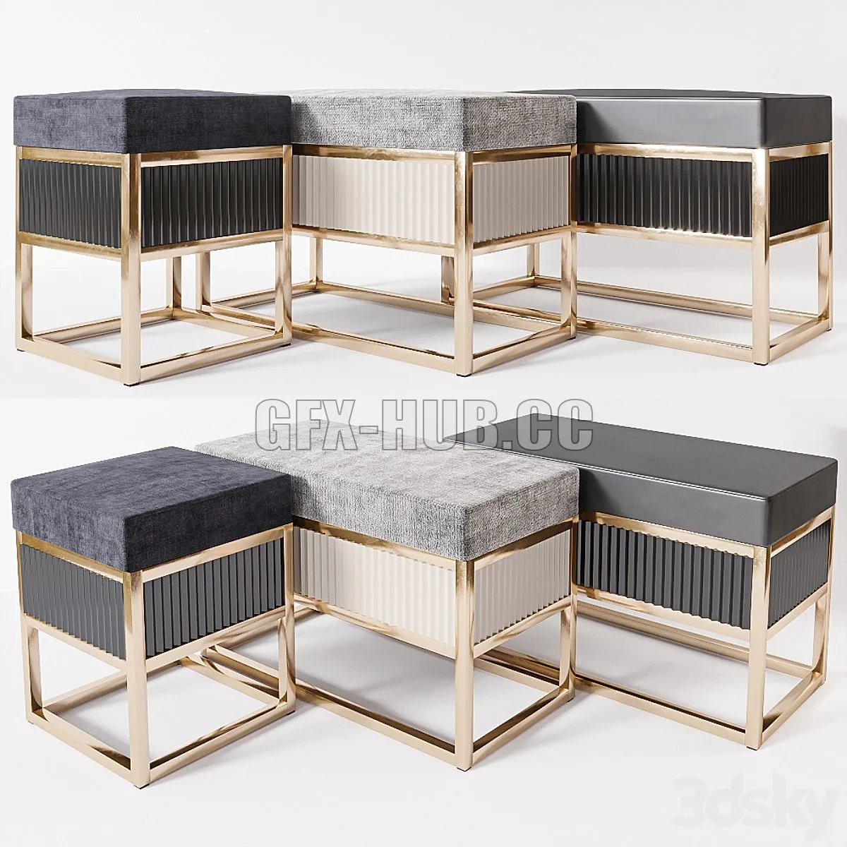 Academy Bench by Oasis Group 3D Model