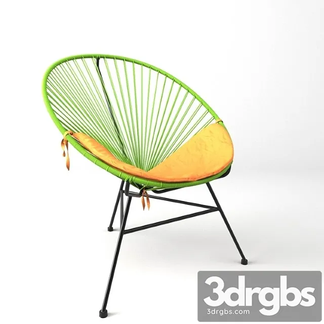 Acapulco green chair. sim-trade. 3D Model Free