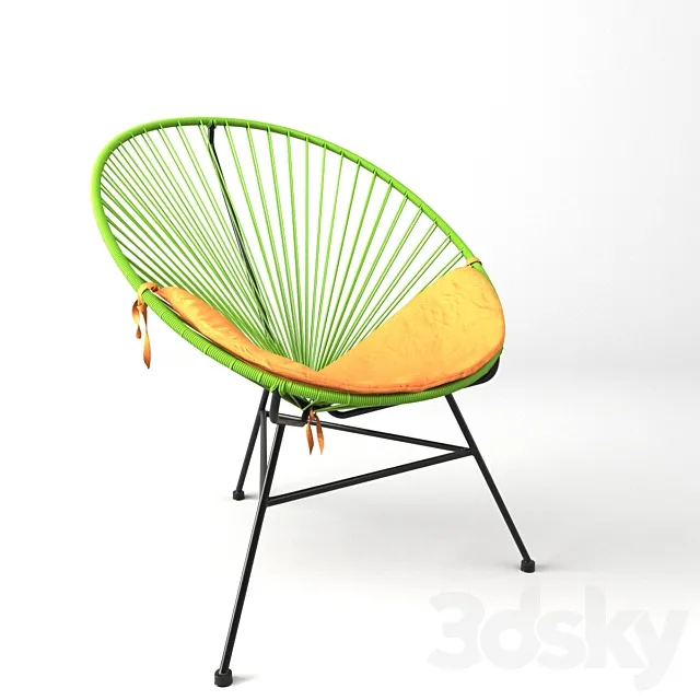 Acapulco Green Chair. Sim-Trade. 3D Model