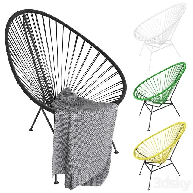 Acapulco outdoor chair 3D Model