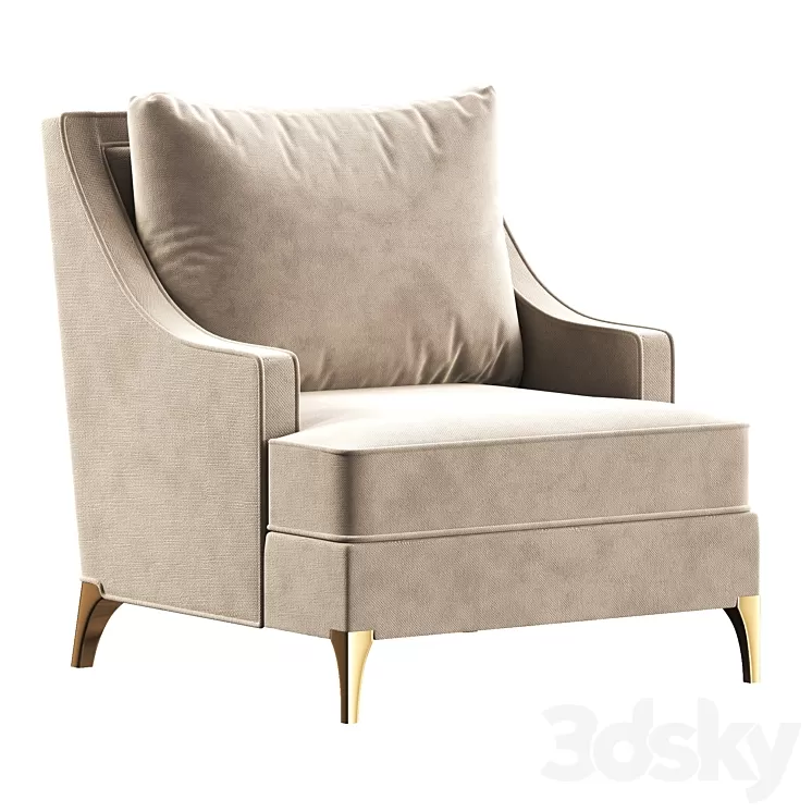 Accent armchairs Rowe 3D Model Free