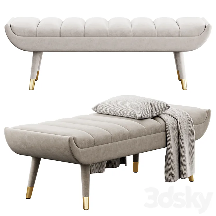 Accent Bench by Modway 3D Model Free