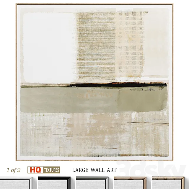 Accent Large Abstract Textural Wall Art C-930 3D Model