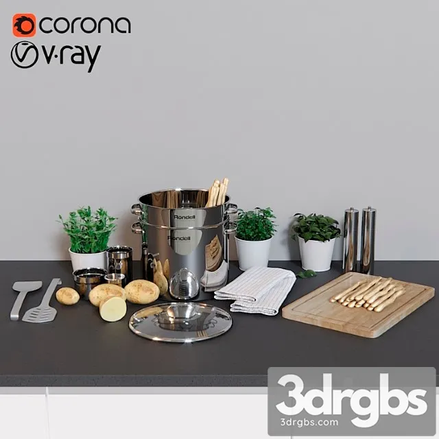 Accessoires cuisine 3D Model Free