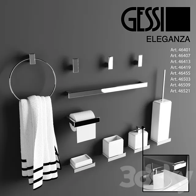 Accessories for bathrooms Gessi Eleganza 3D Model