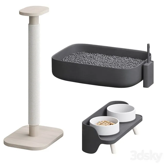 Accessories for cats 3D Model