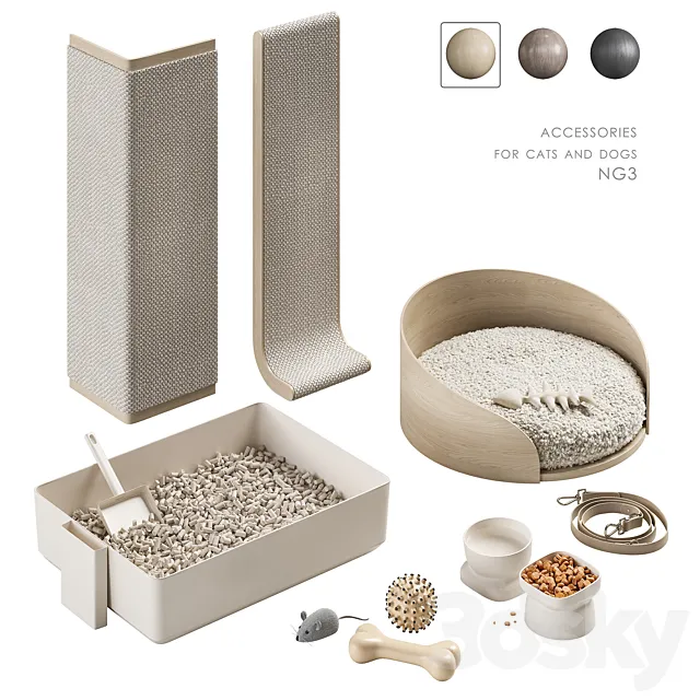 Accessories for cats and dogs NG3 3D Model