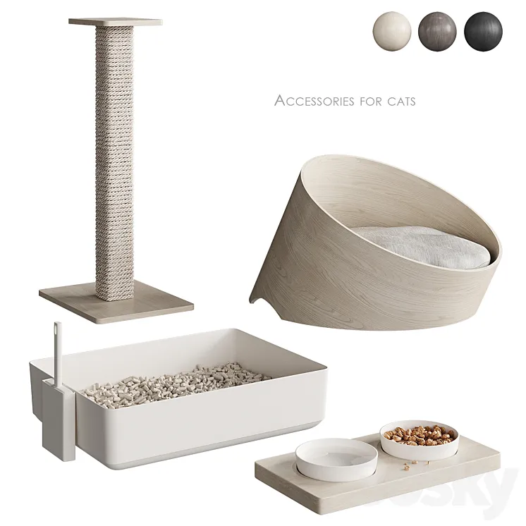 Accessories for cats NG1 3D Model Free Download