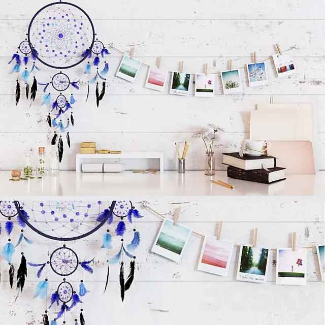 Accessories for desktop and Dreamcatcher 3D Model