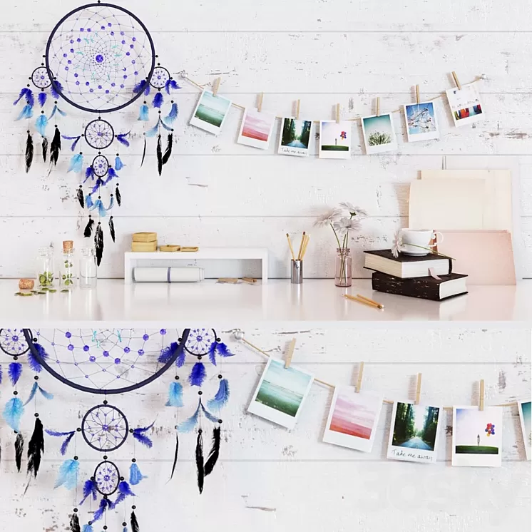 Accessories for desktop and Dreamcatcher 3D Model