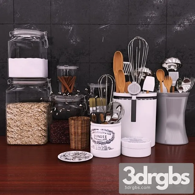 Accessories For Kitchen and Restaurant 5 3D Model Free