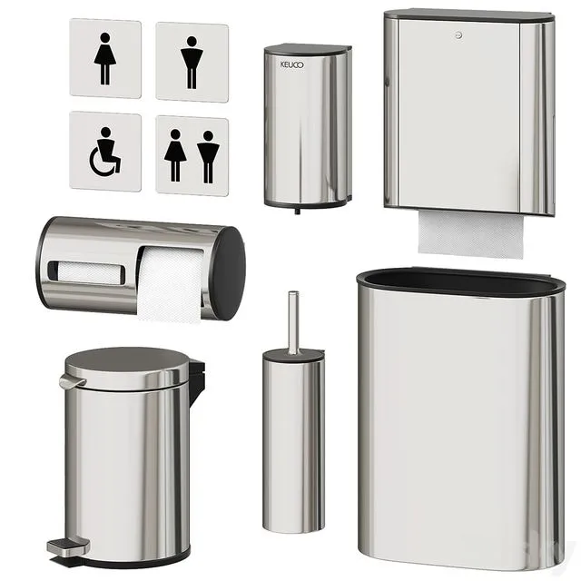 Accessories for public toilet Keuco Plan 3D Model