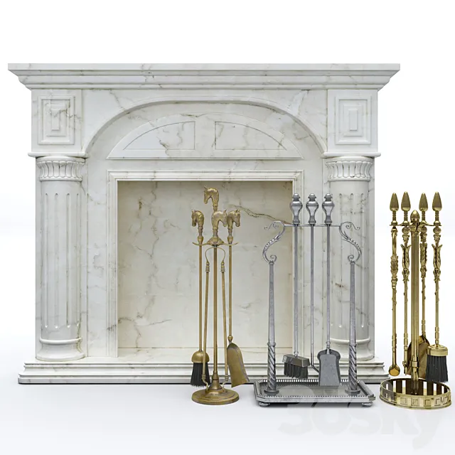 Accessories for the fireplace Stilars ACF Arte and decorative portal Tenroy 3D Model