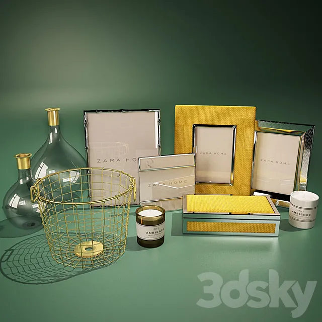 Accessories ZARA HOME and H & M HOME 3D Model