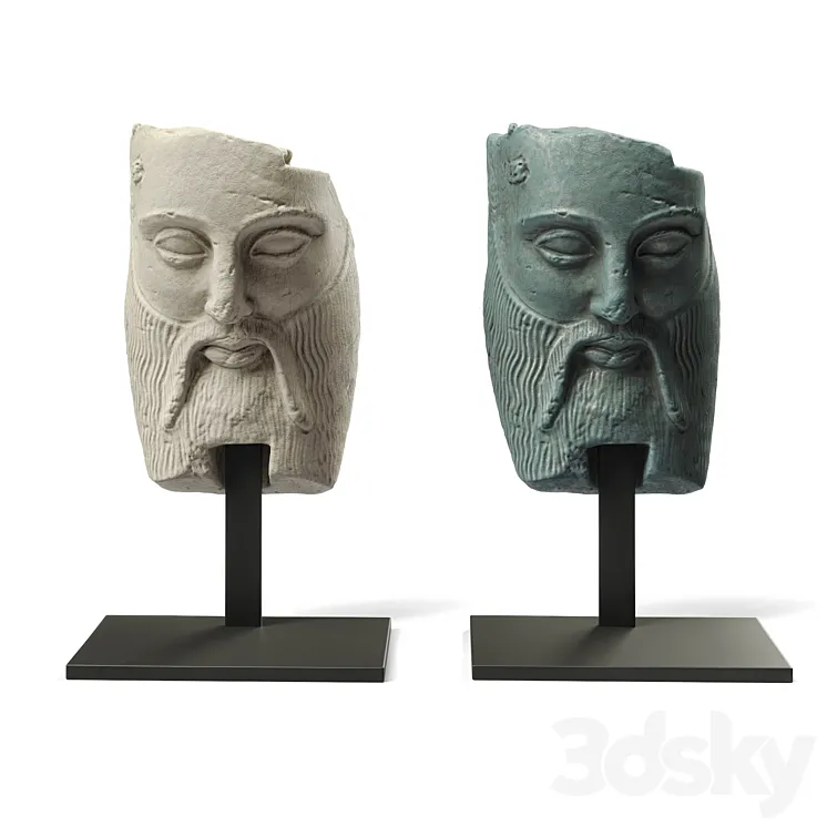 Acheloos portrait mask 3D Model Free