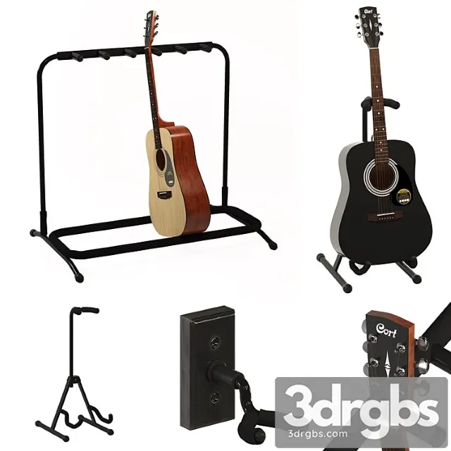 Acoustic guitar cort ad810 op 3D Model Free