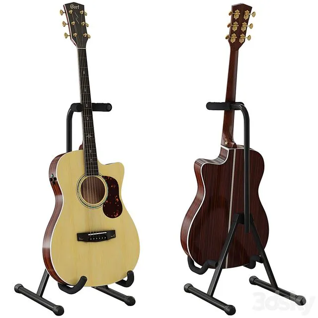 Acoustic Guitar Cort OC8 Natural 3D Model