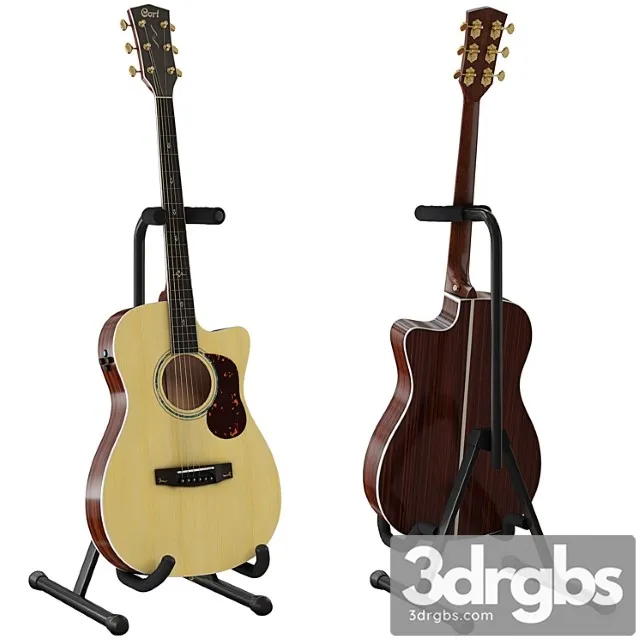 Acoustic Guitar Cort Oc8 Natural 3D Model Free