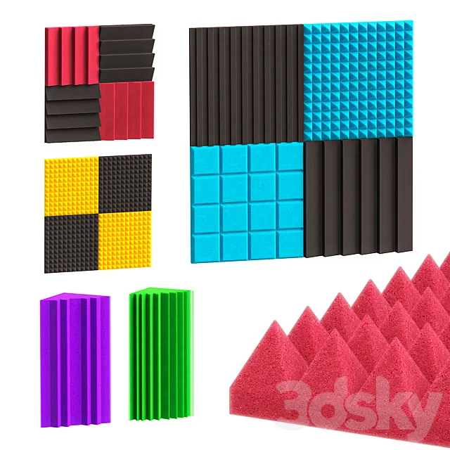 Acoustic panels 3D Model