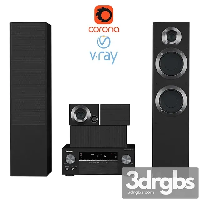 Acoustic system pioneer htb-531-21tb