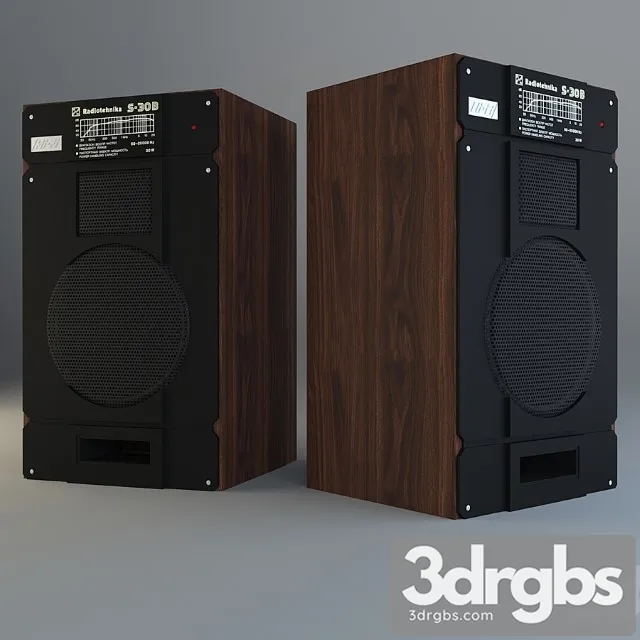 Acoustic System Radiotehnika S30b 3D Model Free