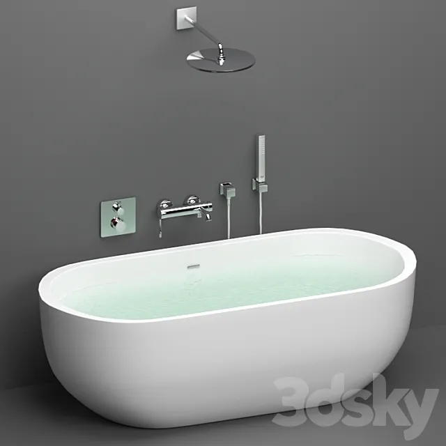 Acrylic Bath BelBagno BB13-1800 3D Model
