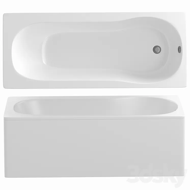 Acrylic bathtub AM.PM X-Joy 3D Model Free