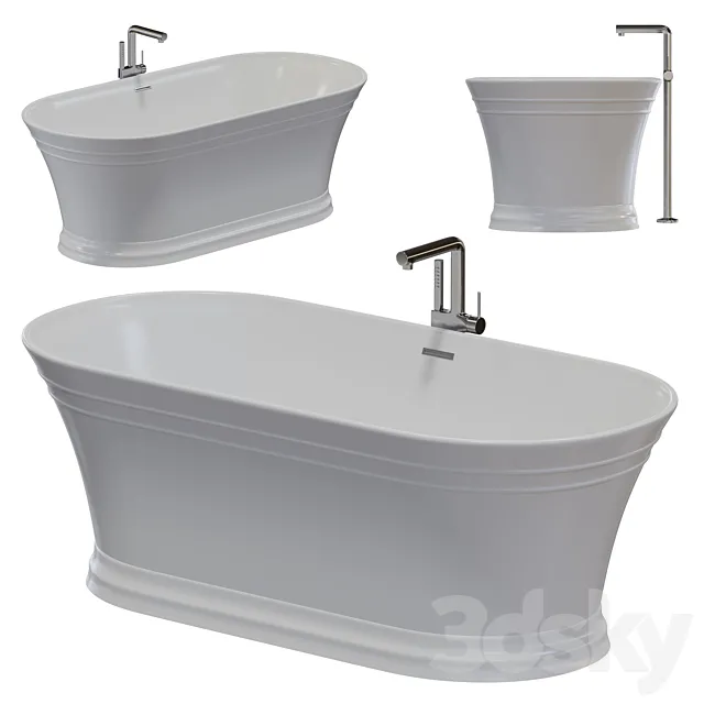 Acrylic bathtub BelBagno BB402-1700-790 3D Model