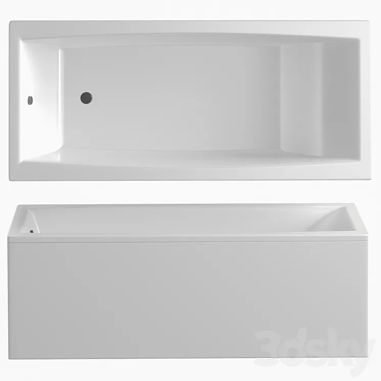Acrylic bathtub Cersanit Virgo WP-VIRGO*170-W 170x75 ultra white 3D Model Free