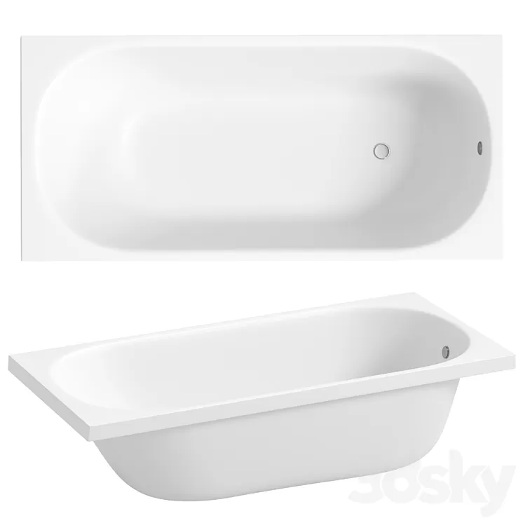 Acrylic bathtub DIWO Anapa 150x70 3D Model Free