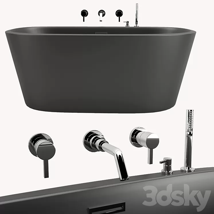 Acrylic Bathtub No. 1 3D Model Free
