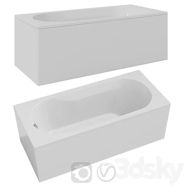 Acrylic bathtub Pool Spa Lena 170x75 cm 3DModel